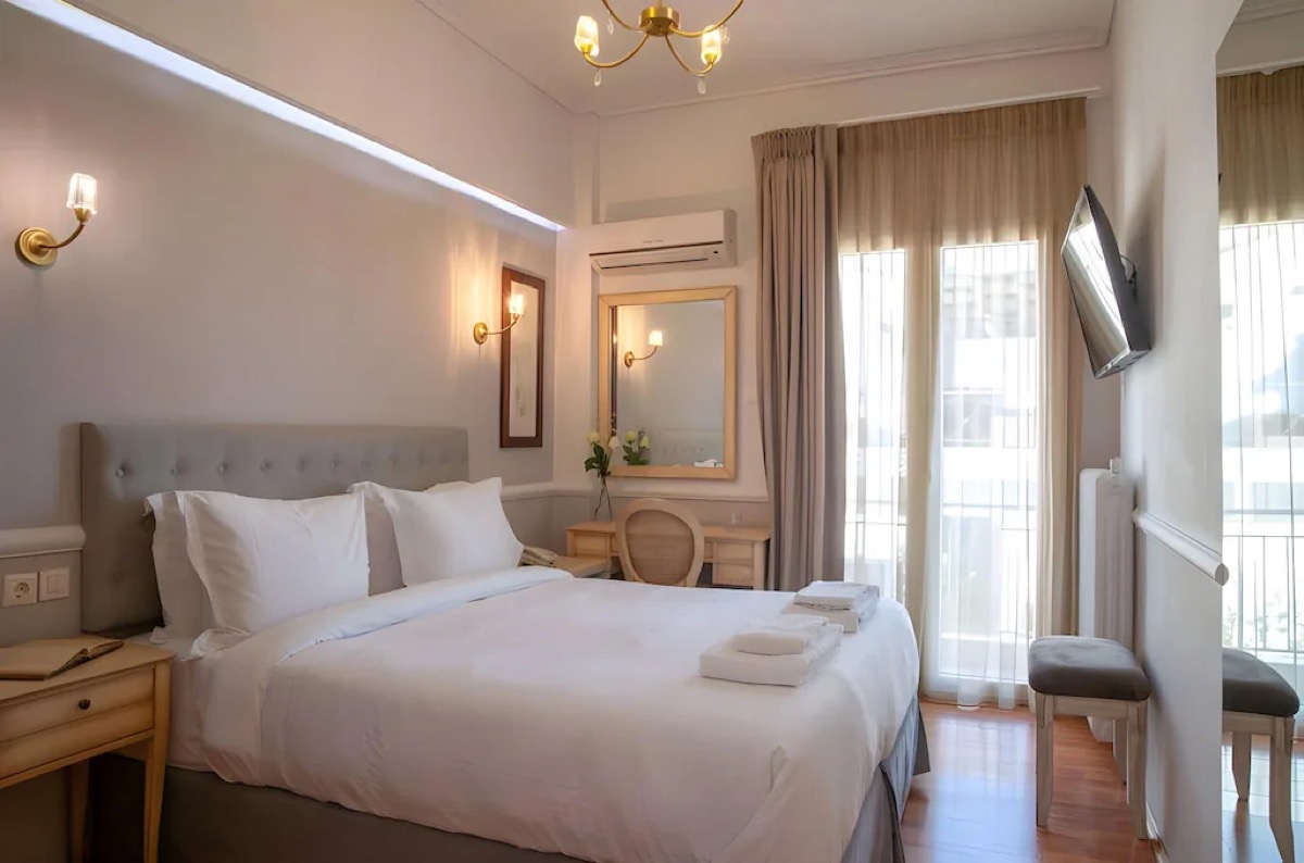 Boutique hotel bedroom, Athens