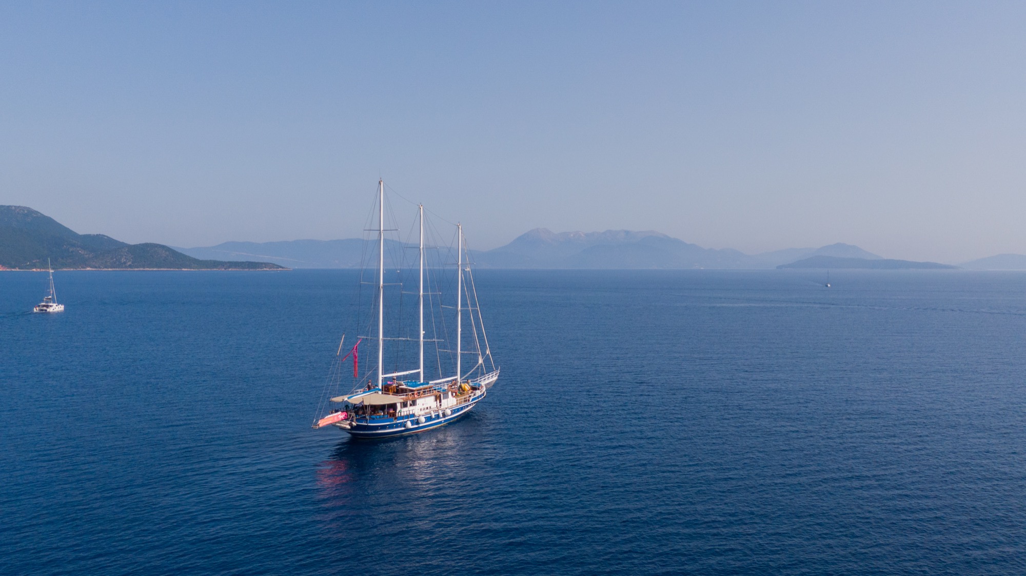 Aerial view of Greek islands